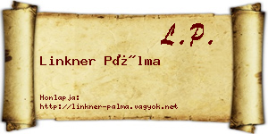 Linkner Pálma névjegykártya